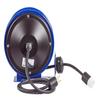 Coxreels PC10-3012-A Compact Power Cord Reel, PC10 Series 12/3 x 30 Single INDL - Space-Saving Design with Easy-Access Cover and Spring Motor - Heavy-Duty Steel Construction, Made in the USA, Blue view 3