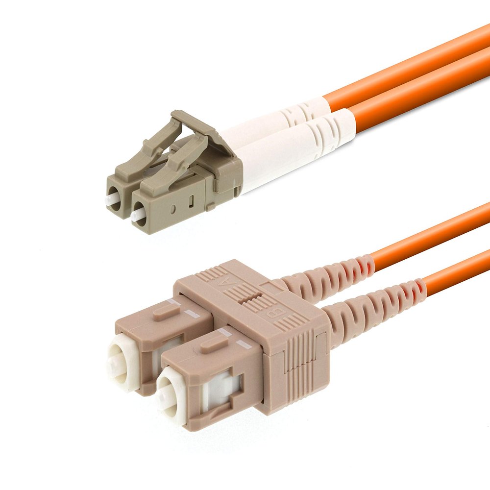 OM1 - Multi-Mode Duplex 62.5/125 Fiber Optic Patch Cable (2 Meter, LC - SC)