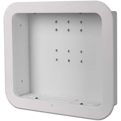 In Wall Box w/ Black Adaptors, White