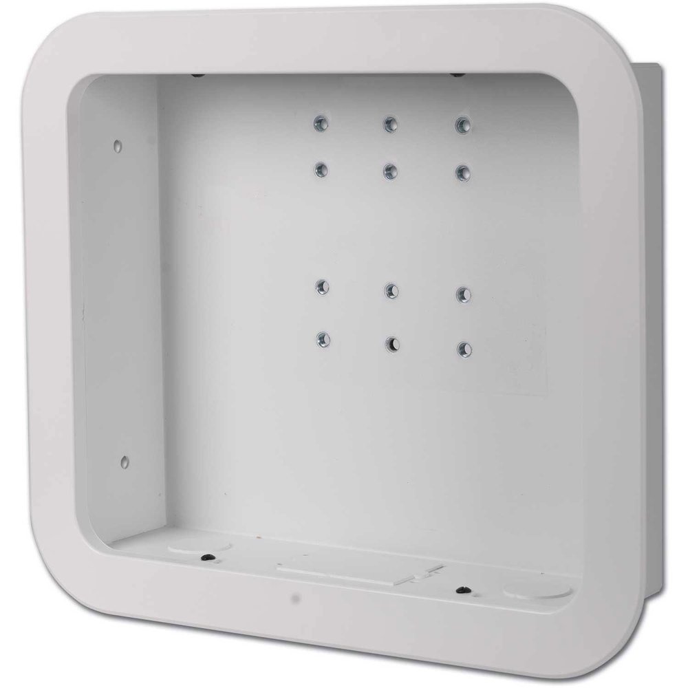In Wall Box w/ Black Adaptors, White