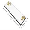 Allied Brass NS-1/16 16 Inch Vanity Beveled Edges Glass Shelf, Polished Brass view 2