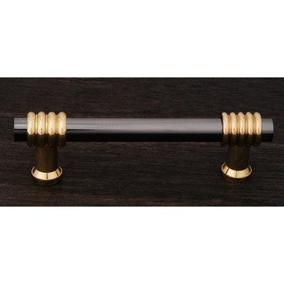 R.K. International CP Series 3" Center Bar Pull Finish: Black Nickel / Polished Brass