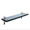 TechnologyLK 10" x 36" Glass Shelf Clip Kit with Black Brackets view 1