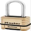 Master Lock Brass ProSeries Set Your Own Combination Lock, Outdoor Heavy-Duty Padlock for Construction Sites, Gates, Fences, 2-1/4" Wide, 1175LHSS view 1