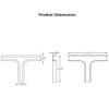 ICC Raceway Tee, Wire Organizer and Cable Management Fitting, Cord Cover for Wall & Floor, 3/4", Single Pack, Ivory view 2