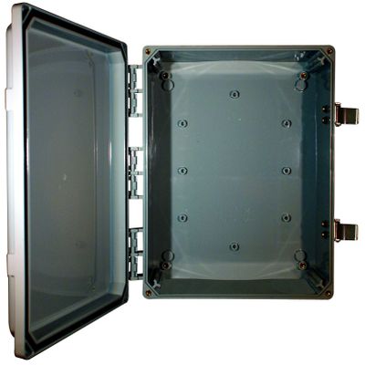 Mier Products 14x12x6 Polycarbonate air/dust/Water-Tight, Rust-Proof, NEMA 4X, Non-Metallic Enclosure, Made in The USA