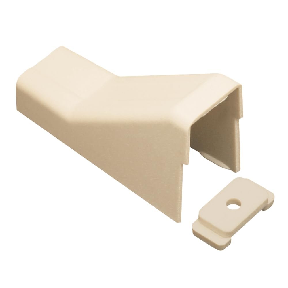 ICC Raceway Ceiling Entry and Clip, Wire Organizer and Cable Management Fitting, Cord Cover for Wall & Floor, 3/4", Single Pack, Ivory