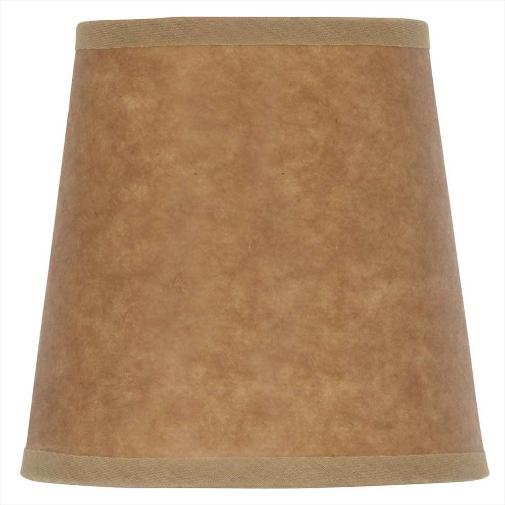 Upgradelights Oiled Parchment 4 Inch English Barrel Clip On Chandelier Shade (3x4x4.25)