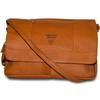 NBA Chicago Bulls Tan Leather Laptop Messenger Bag view 1
