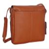 NBA Chicago Bulls Tan Leather Laptop Messenger Bag view 2