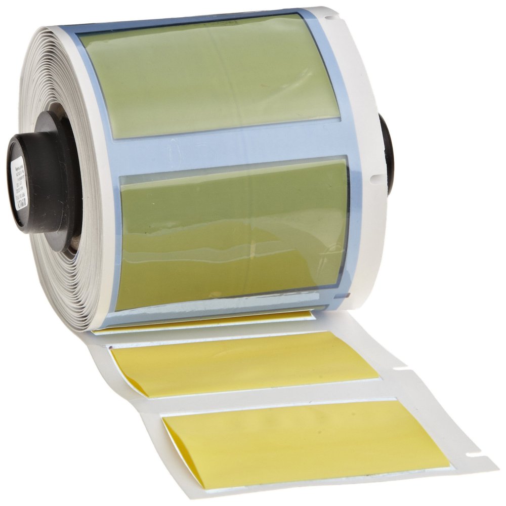 Brady PSPT-750-175-YL TLS 2200 and TLS PC Link 1.765" Width x 1.25" Height, B-342 Heat-Shrink Polyolefin, Matte Finish Yellow PermaSleeve Wire Marker Sleeves (100 per Roll)