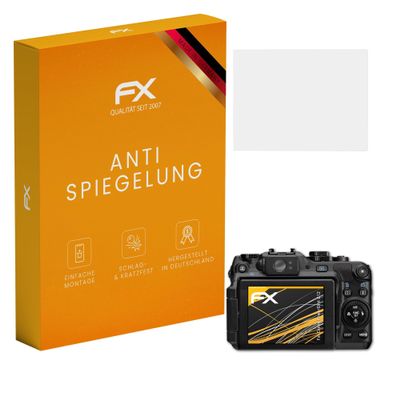 atFoliX Screen Protector compatible with Canon PowerShot G12 Screen Protection Film, anti-reflective and shock-absorbing FX Protector Film (3X)
