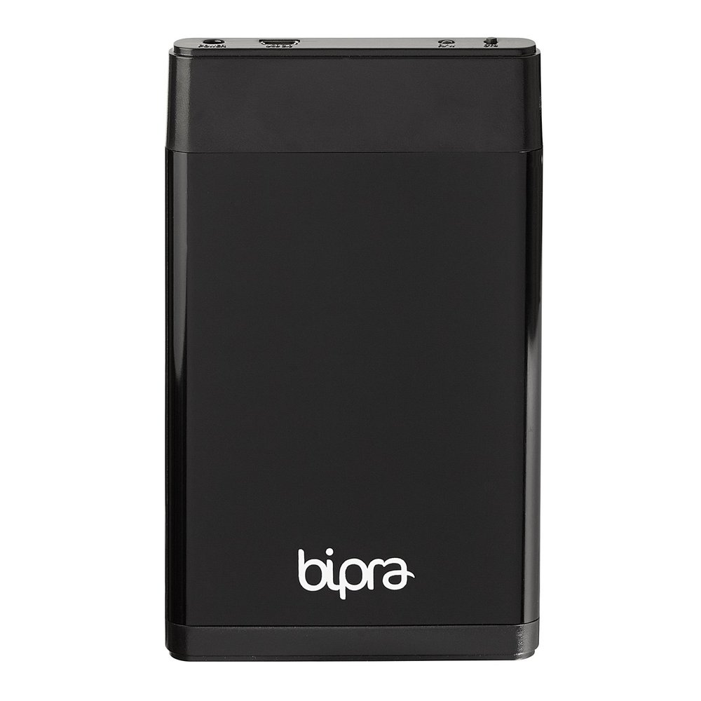 BIPRA 80Gb 2.5 Inch External Hard Drive Portable USB 2.0 Inc. One Touch Backup Software - Black