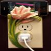 Tulips Hand Painted Electric Outlet Cover Sculpture By Ibis & Orchid Designs view 1