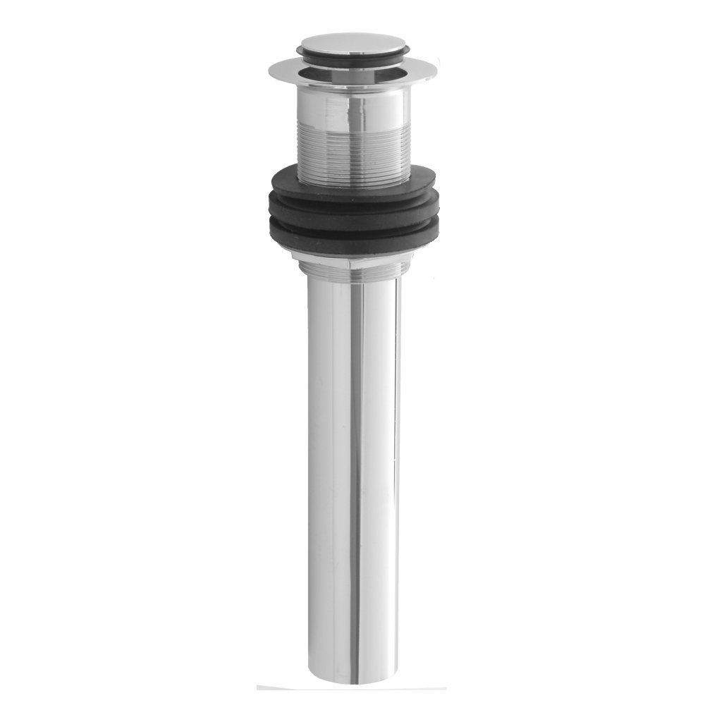 Jaclo 814-PEW C.O. Plug Finger Touch Drain without Overflow Holes, Pewter
