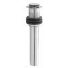 Jaclo 814-PEW C.O. Plug Finger Touch Drain without Overflow Holes, Pewter view 1