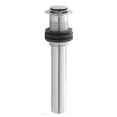 Jaclo 814-SB C.O. Plug Finger Touch Drain without Overflow Holes, Satin Brass