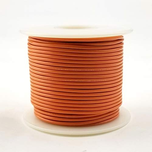 GPW Orange 24AWG Stranded 300V Hook Up Wire - 25' Roll