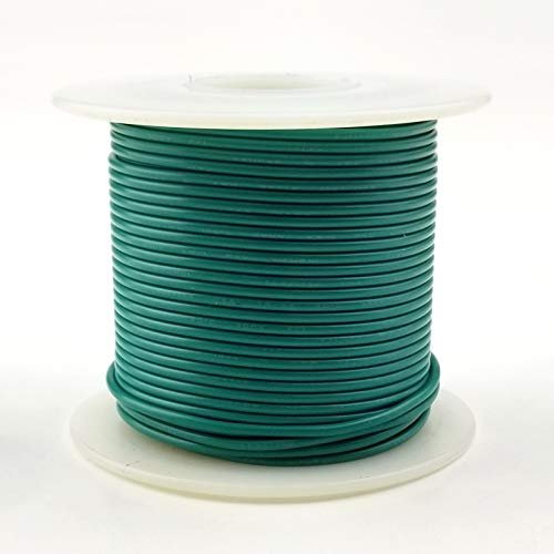 GPW Green 24AWG Stranded 300V Hook Up Wire - 25' Roll