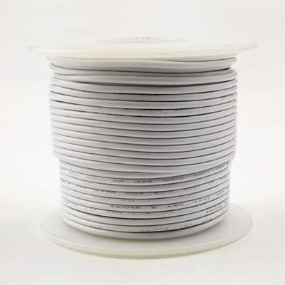 GPW White 26AWG Stranded 300V Hook Up Wire - 25' Roll