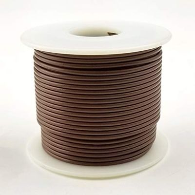 GPW Brown 24AWG Stranded 300V Hook Up Wire - 25' Roll