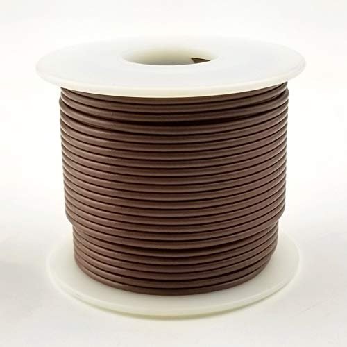 GPW Brown 24AWG Stranded 300V Hook Up Wire - 25' Roll