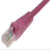 25ft Cat 5E Unshielded (UTP) Ethernet Network Cable - Pink view 3