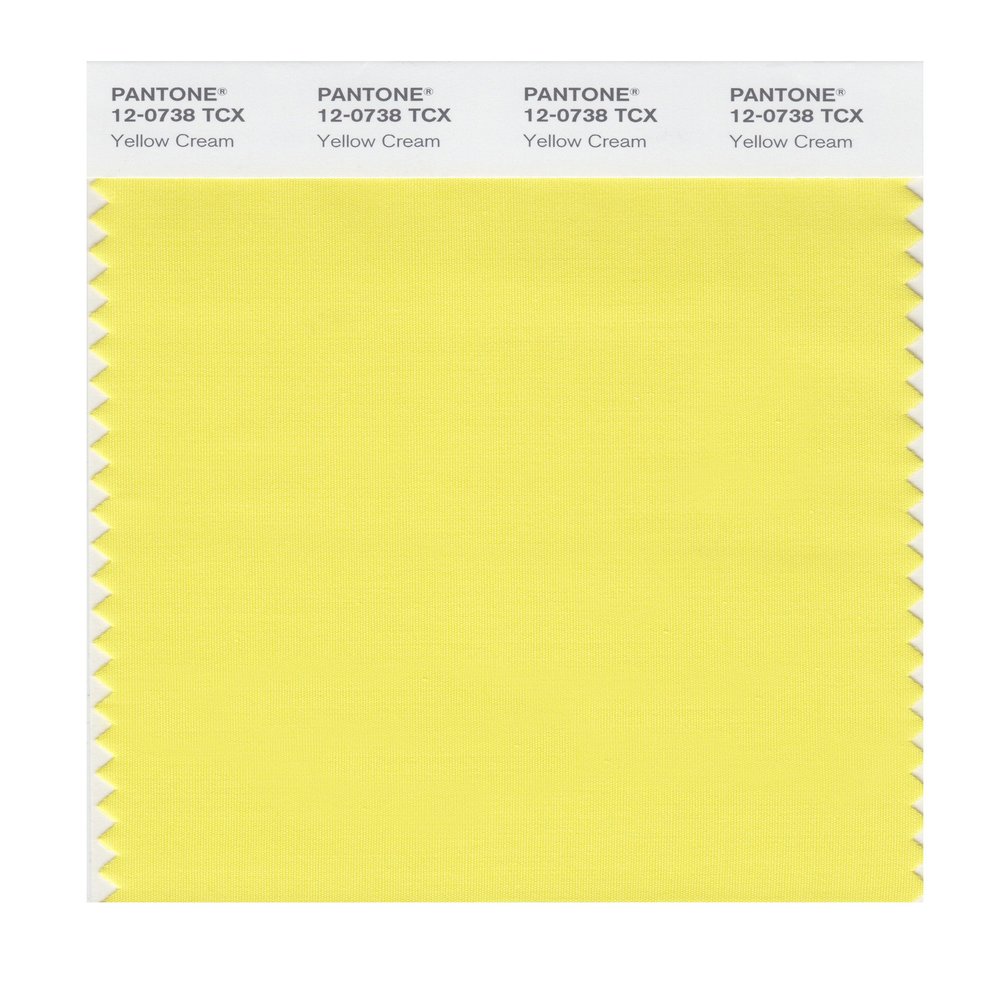 PANTONE Smart 12-0738X Color Swatch Card, Yellow Cream