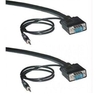 25FT SVGA HD15 M/m Premium Shielded Av Cable with 3.5MM Audio