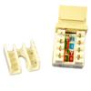 Cooper Wiring Devices 5547-5EV Category 5e Modular Snap-In Keystone Data Jack, RJ45 Ethernet Network Connection, 110-Type Termination, Ivory view 1