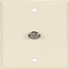 Cooper Wiring Devices 1172A 1-Gang Coaxial Cable Wall Plate, F-Type CATV Video Jack, Almond view 1