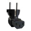 SF Cable, IEC 60320-C13 3 Prong Receptacle to Standard 3 Prong European Schuko CEE 7 Right Angle Plug Adapter view 4
