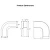 ICC Raceway Flat Elbow, Wire Organizer and Cable Management Fitting, Cord Cover for Wall & Floor, 1 3/4", Single Pack, Ivory view 2