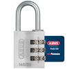ABUS AB145/30 PLATA Padlock, Silver, 30 view 1