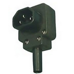 Right Angle In-Line AC Male Plug : 8923