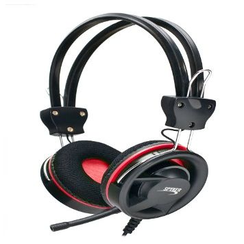 Syba CL-AUD63019 Red Stereo Gaming Headset with Removable Mic - Red