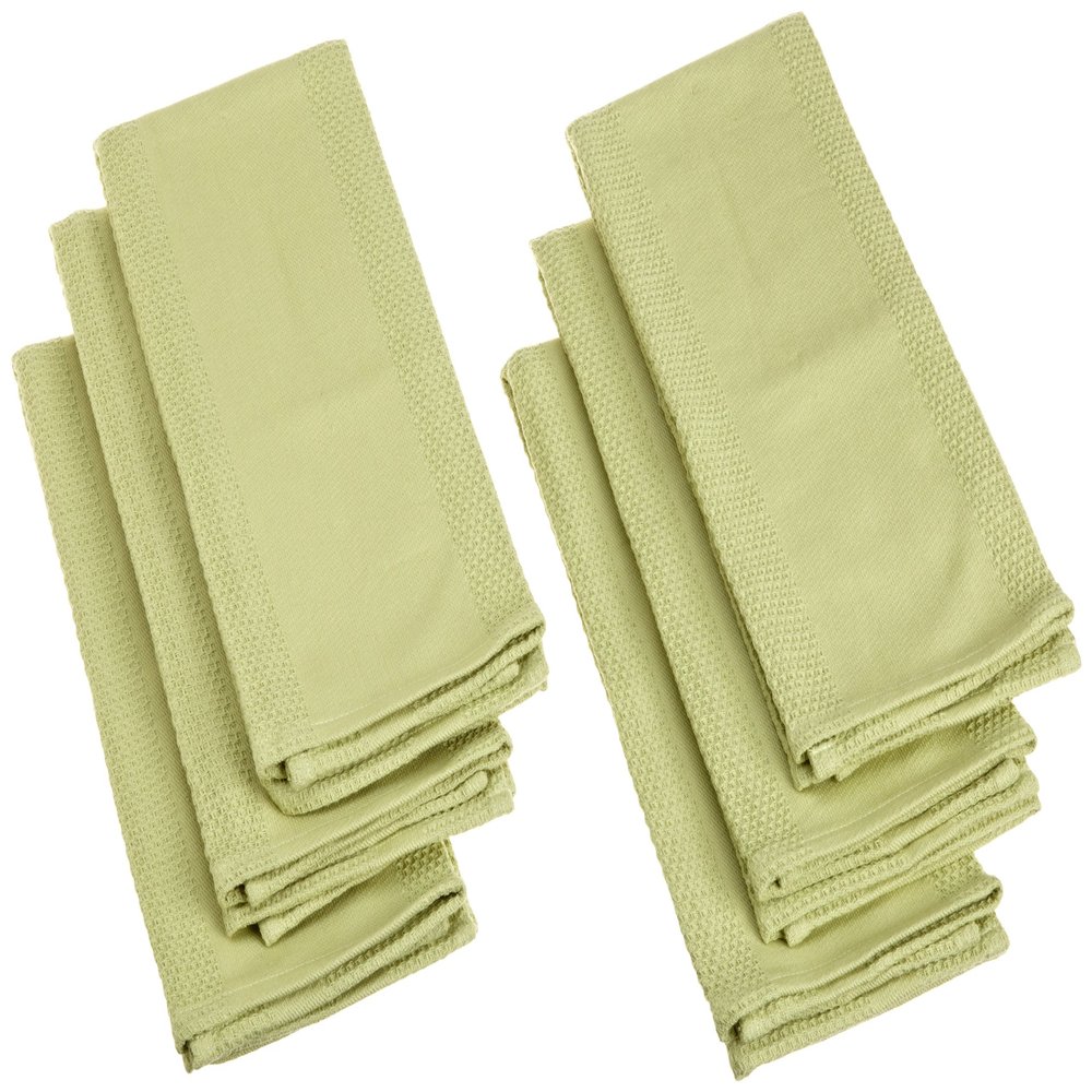Design Imports CAMZ76304 Fresh Pear Organic Cotton Waffle Towel, (Pack of 6)
