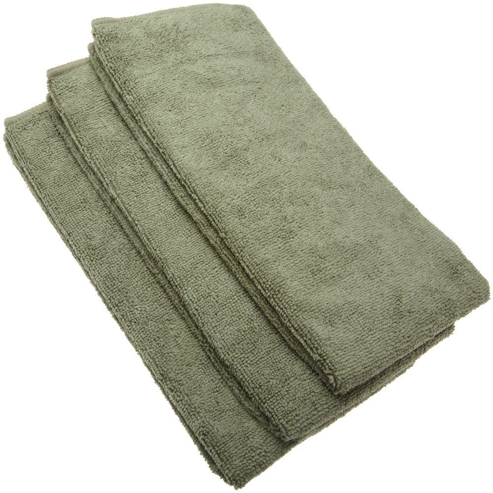 EXCELLO and Design Imports CAMZ76295 Olive Microfiber Cleaning Towel, (Pack of 3)