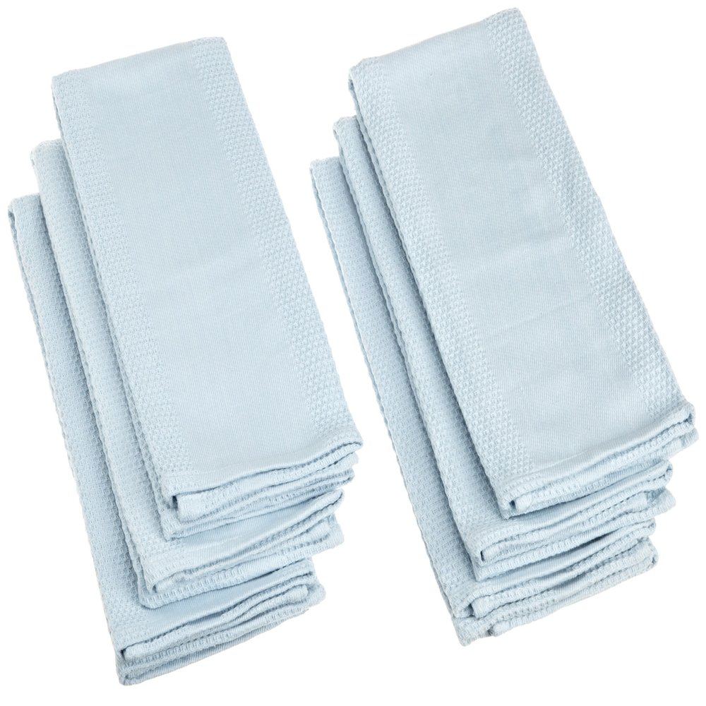 Design Imports CAMZ76306 Blue Stone Organic Cotton Waffle Towel, (Pack of 6)