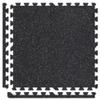 Alessco 6' x 6' x 3/4" (9 pieces) Black/Grey SoftRubber Interlocking Comfortable Recycled Rubber/EVA Foam Rubber view 1