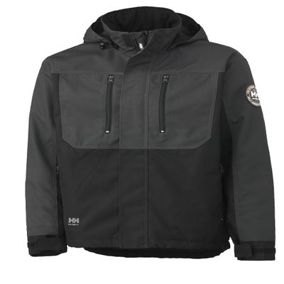 Helly-Hansen Men's Workwear Berg Insulated Winter Jacket, 979 Black/ Dark Grey - M