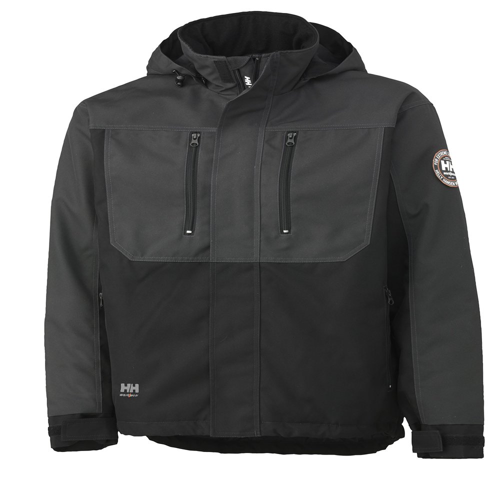 Helly-Hansen Men's Workwear Berg Insulated Winter Jacket, 979 Black/ Dark Grey - M