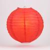 Luna Bazaar Decorative Paper Lantern - (Single, 20-Inch, Red, Parallel Ribbing) Round Paper Lantern - Ideal Wedding and Party Decor or Home Accent, Lighting Optional view 1
