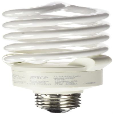 TCP 4892741k CFL Pro A - Lamp - 100 Watt Equivalent (27W) Cool White (4100K) Full Spring Lamp Light Bulb