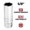 Powerbuilt 3/8-Inch Drive Spark Plug Socket Set, 6 Point, Deep Thin Wall, 5 Piece Metric and SAE - 640855, Grey view 4