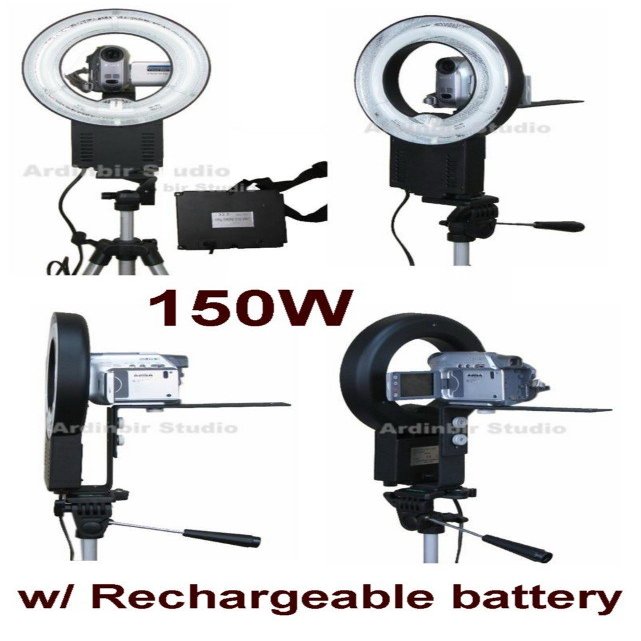 150W Continuous Video Ring Light for JVC EVERIO GZ-HD620, HD500, HD300, HD320, HD30, HD7, HD3, HM300, HM500, HM400, HM200, HM320, HM1, MS230, MS100B, MS120, MS250, MS100, MS130, X900, HM100U