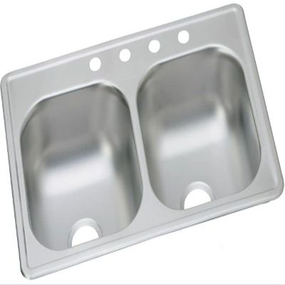 Elkay DSE233194 Dayton Equal Double Bowl Drop-in Stainless Steel Sink,33 x 19