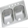 Elkay DSE233194 Dayton Equal Double Bowl Drop-in Stainless Steel Sink,33 x 19 view 1