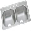 Elkay DSE233194 Dayton Equal Double Bowl Drop-in Stainless Steel Sink,33 x 19 view 2