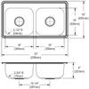 Elkay DSE233194 Dayton Equal Double Bowl Drop-in Stainless Steel Sink,33 x 19 view 3